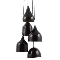 Beliani 5 függős mennyezeti design lámpa fekete színben SAVIO