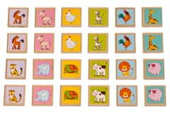Lucy&Leo 133 Állatok - fából készült gyermek memória játék, 24 kártya