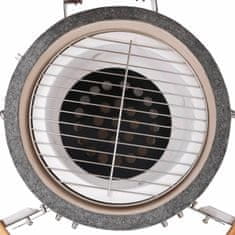 Greatstore Kamado kerámia füstölővel kombinált grillező 76 cm