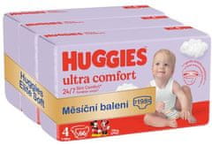 Huggies 3x Ultra Comfort Mega 4 - 198 db, havi csomag