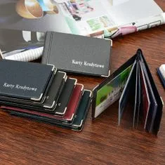 Galla OKL11 Bőr tok névjegykártyákhoz és bankkártyákhoz zöld
