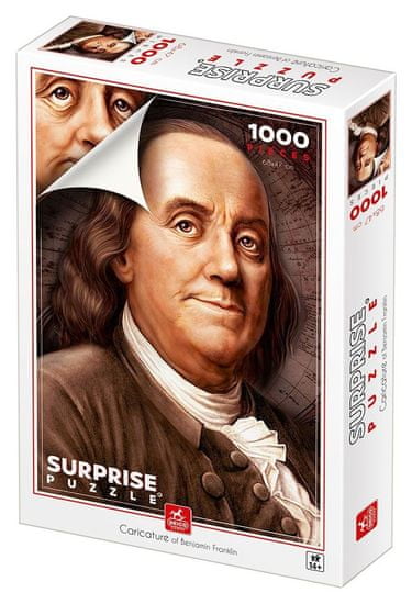 D-Toys DEICO Meglepetés puzzle Benjamin Franklin karikatúrája 1000 darab