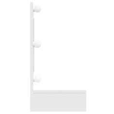Greatstore fehér tükrös szekrény LED-ekkel 90 x 31,5 x 62 cm