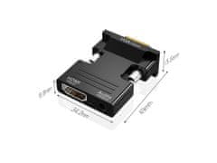 Verkgroup Adapter konverter HDMI-ről vga-ra + audio AUX