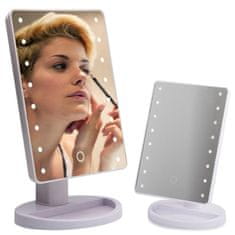 Verkgroup 16 LED-es megvilágítású kozmetikai tükör - forgatható