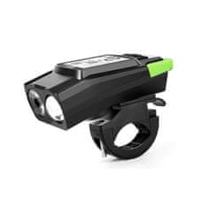 GOTEL 3 az 1-ben USB újratölthető LED kerékpáros lámpa 4000mAh + pult és kürt