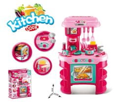 Baby Mix Gyermek konyha Little Chef rózsaszín 32 db