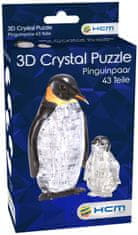 HCM Kinzel 3D kristály puzzle pingvinek / 43 darab