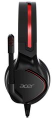 Acer NITRO Gaming Headset mikrofonnal - 3.5mm jack csatlakozó, 20Hz-20kHz, 100dB, 50mm-es meghajtó, 21 Ohm (kiskereskedelmi csomag)