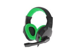Genesis Argon 100, zöld, 1x 4-pin jack jack csatlakozó, sztereó játék headset