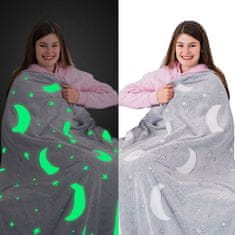 JOJOY® Sötétben világító takaró, foszforeszkáló plüss takaró, vastag takaró a téli hideg ellen, gyerektakaró, téli takaró gyerekeknek | BLANKGLOW