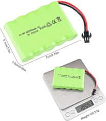 YUNIQUE GREEN-CLEAN 1 darab újratölthető akkumulátor 6V Ni-MH 2400 mAh autós távirányítóhoz + USB töltőkábel
