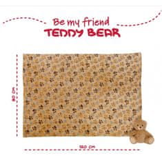 Perletti BE MY FRIEND, Teddy mackó plüss játék + bolyhos takaró 120x80cm, 13066