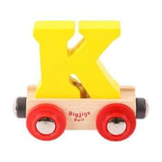 Bigjigs Rail Wagon fából készült vonatpálya - K betű