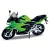 Motorkerékpár Kawasaki Ninja 650R 1:10 zöld