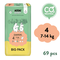 MUUMI BABY Big Pack méret 4 MAXI+ (7-14 kg), 69 db