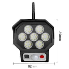 Dedra Napelemes hamis kamera SMD LED lámpával + mozgásérzékelővel és vezérlővel