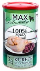 FALCO MAX deluxe 3/4 csirke vadhússal, 8x1200 g