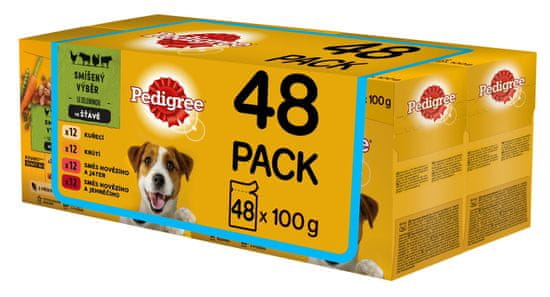Pedigree Vital Protection tasakok húsválogatás zöldségekkel lében felnőtt kutyáknak 48 x 100g