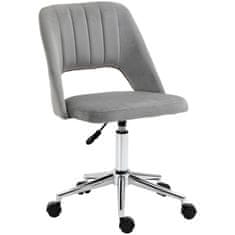 VINSETTO Ergonomikus irodai szék, Vinsetto, poliészter/acél, állítható magasságú, 49 x 54 x 79-91 cm, szürke