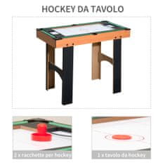 HOMCOM Csocsóasztal, jégkorong, pingpong, biliárd, asztal, MDF, 87 X 43 X 73 cm