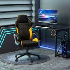 VINSETTO Ergonomikus irodai szék, állítható magasságú, 64,5x72x121-131cm, narancs / fekete