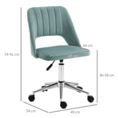 VINSETTO Irodai szék, Vinsetto, Acél/poliészter, Elforgatható, Állítható magasságú, 49 x 54 x 79-91 cm, Zöld