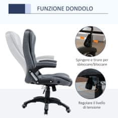 VINSETTO Ergonomikus irodai szék, állítható magasságú, poliészter/PP, 67 x 72 x 110-120 cm, szürke