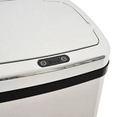 HOMCOM Intelligens kuka, infravörös érzékelő, 50 l, 33 x 25 x 84 cm, ABS / rozsdamentes acél, ezüst / fekete