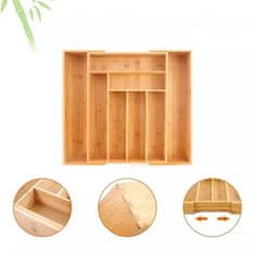 Severno Fából készült evőeszköz-szervező