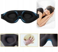 Medi Sleep Fejpánt, 3D szemmaszk alváshoz, utazáshoz, sötétítéshez