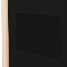Greatstore fekete 4-paneles szövetparaván 160 x 170 x 4 cm