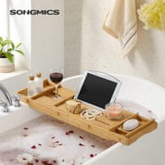 Songmics Songmics Bambusz fürdőpolc 109 cm