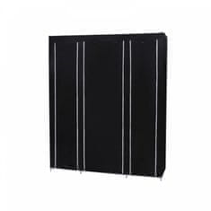 Songmics Songmics ruhásszekrény, szövet, fekete 150 x 175 x 45 cm