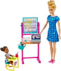Mattel Barbie Foglalkozás játékkészlet babával - Tanárnő kék ruhában DHB63