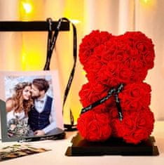 VIVVA® Luxus rózsa mackó, romantikus valentin-napi maci, szerelmes ajándék hölgyeknek | LOVEBEAR