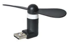 Iso Trade Mini ventilátor microUSB fekete ISO 5770