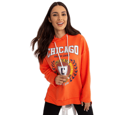 FANCY Női kapucnis pulóver TATUM narancssárga nyomtatással FA-BL-8107.39_390553 Univerzális