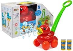 Lean-toys Red Duck szappanbuborék gép fogantyúval Zenei fényekkel