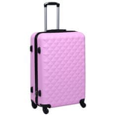 Greatstore 2 db rózsaszín ABS keményfalú gurulós bőrönd