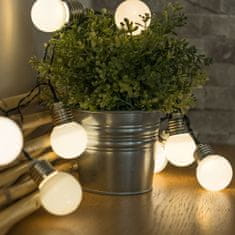 Volteno Napelemes kerti lámpa LED dekoratív GIRLANDA 1,75m LÁNCFÉNY 10x LED TEJGOLYÓ 