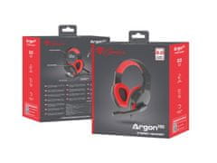 Genesis Argon 110, fekete-piros, 2x jack csatlakozóval ellátott sztereó játék headset