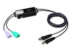 Aten 2 portos USB szegély nélküli kábeles KVM-kapcsoló