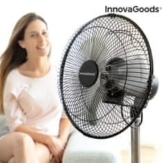 InnovaGoods Oszcilláló állványos ventilátor, 360°-os forgás, 60 W, fekete színű