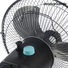 InnovaGoods Oszcilláló állványos ventilátor, 360°-os forgás, 60 W, fekete színű