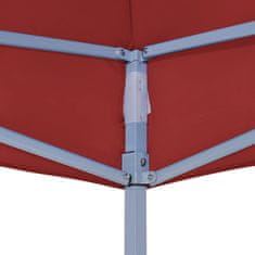 Greatstore burgundi vörös tető partisátorhoz 6 x 3 m 270 g/m²