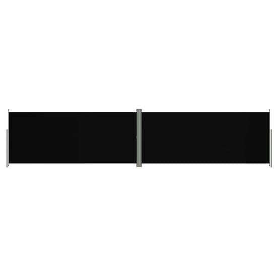 Greatstore fekete behúzható oldalsó napellenző 220 x 1000 cm