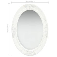 shumee fehér barokk stílusú fali tükör 50 x 70 cm