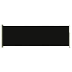 Greatstore fekete behúzható oldalsó terasznapellenző 200 x 600 cm