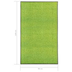 Greatstore zöld kimosható lábtörlő 90 x 150 cm